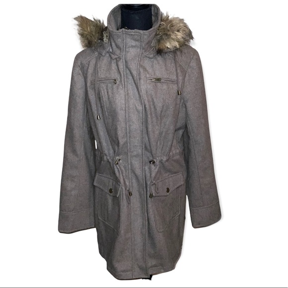 New York and company wool blend toggle coat - Picture 2 of 6